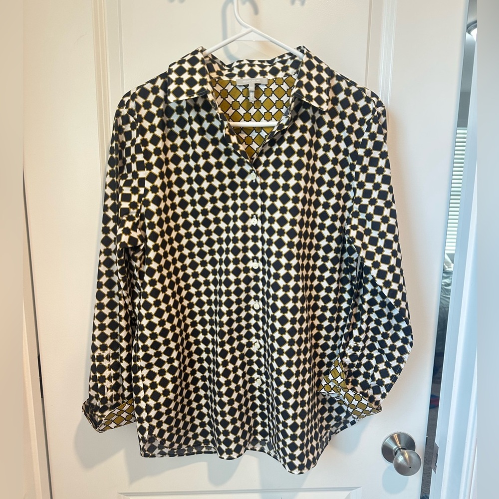 Hinson Wu Margot Geometric Button Down Shirt